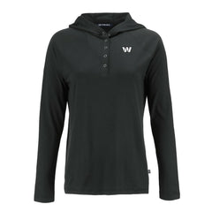 Washington Commanders Cutter & Buck Women's Coastline Epic Comfort Eco Recycled Long Sleeve Hoodie T-Shirt Black