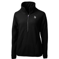 Minnesota Vikings Cutter & Buck Women's Cascade Eco Sherpa Fleece Half-Zip Jacket Black