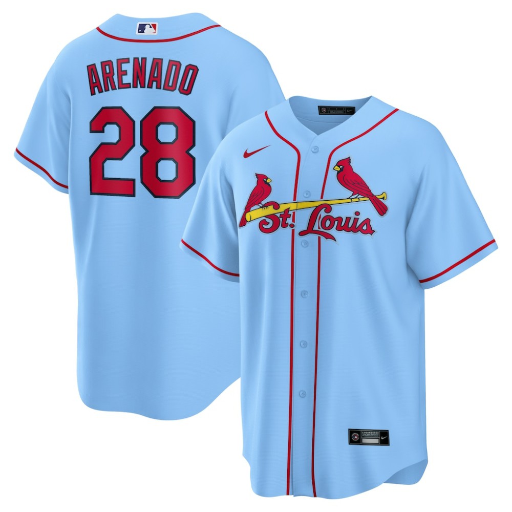 Nolan Arenado St. Louis Cardinals Nike 2024 Alternate Replica Jersey - Light Blue - Nike Sale