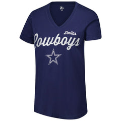 Dallas Cowboys G-III 4Her by Carl Banks Women's Post Season V-Neck T-Shirt Navy