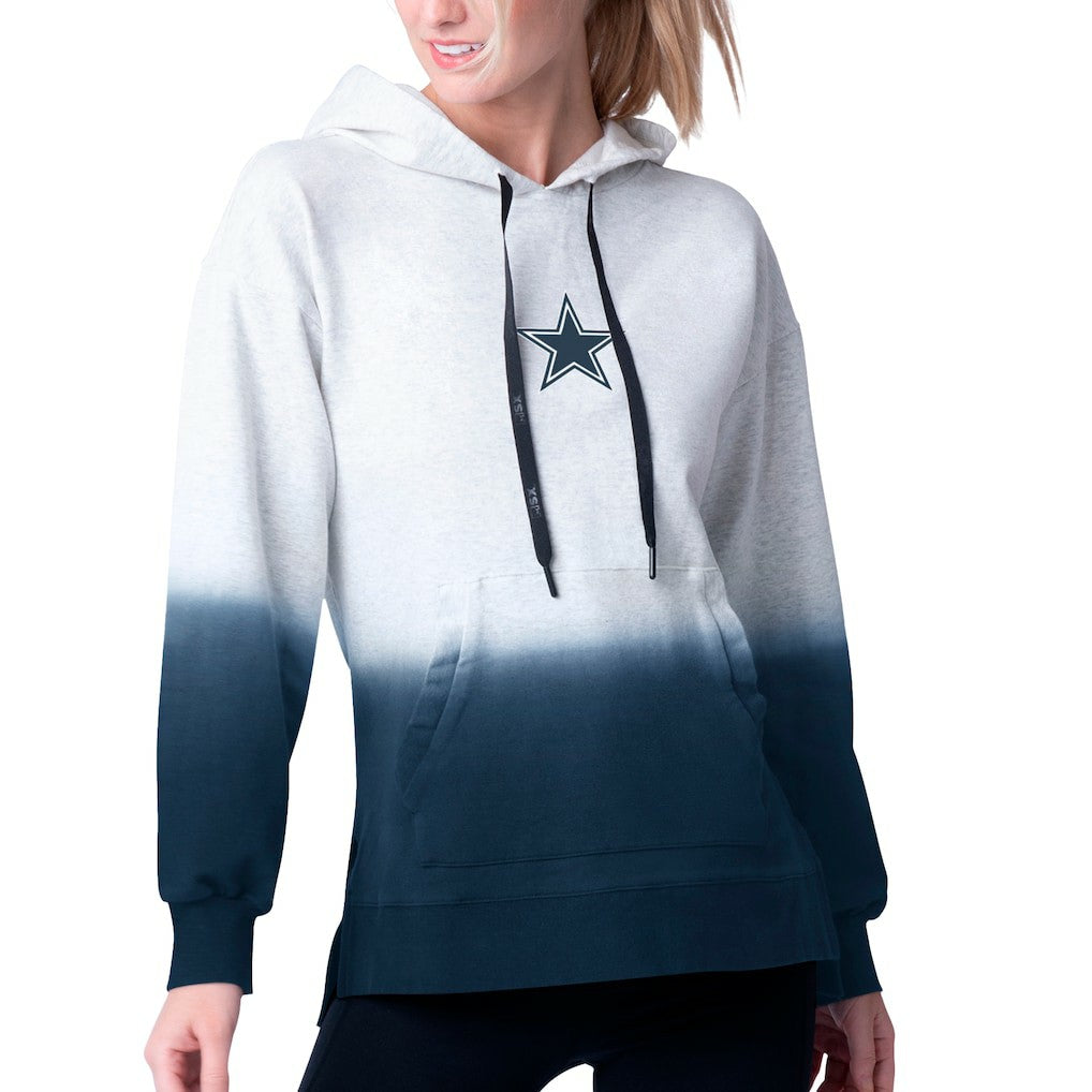 Dallas Cowboys MSX by Michael Strahan Women's Daniela Pullover Hoodie Heather Gray/Navy