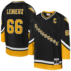 Mario Lemieux Pittsburgh Penguins Mitchell & Ness Youth 1992/93 Captain Patch Power Play Player Jersey - Black - NHL 201700171