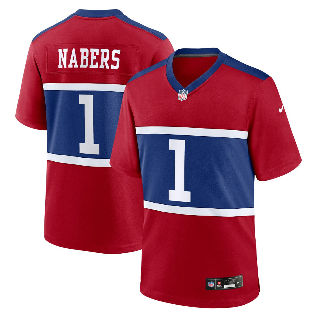 Nike Malik Nabers New York Giants Youth Game Jersey Red