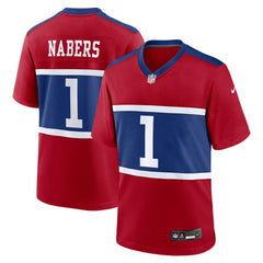 Nike Malik Nabers New York Giants Youth Game Jersey Red