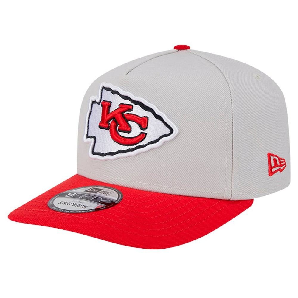 Kansas City Chiefs New Era Decent 9FIFTY A-Frame Snapback Hat Stone