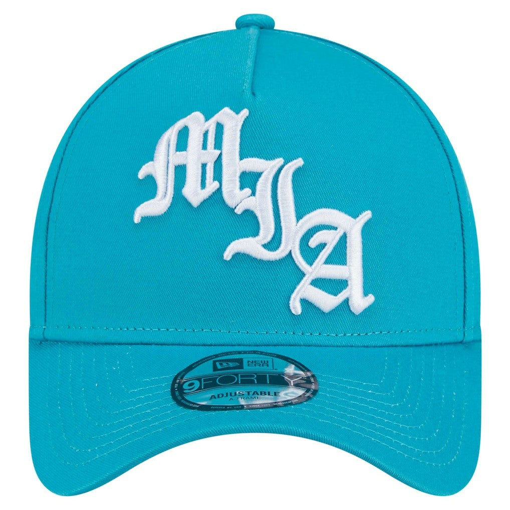 Miami Dolphins New Era Mystic 9FORTY A-Frame Adjustable Hat Aqua