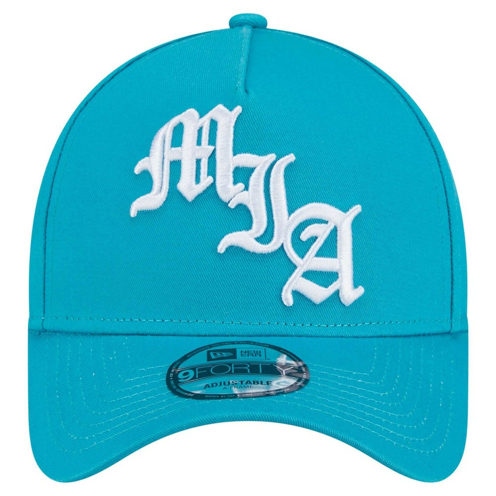 Miami Dolphins New Era Mystic 9FORTY A-Frame Adjustable Hat Aqua