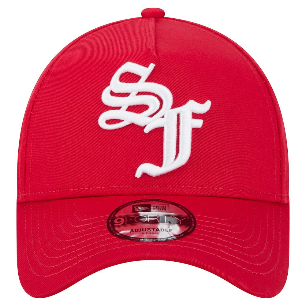 San Francisco 49ers New Era Mystic 9FORTY A-Frame Adjustable Hat Scarlet