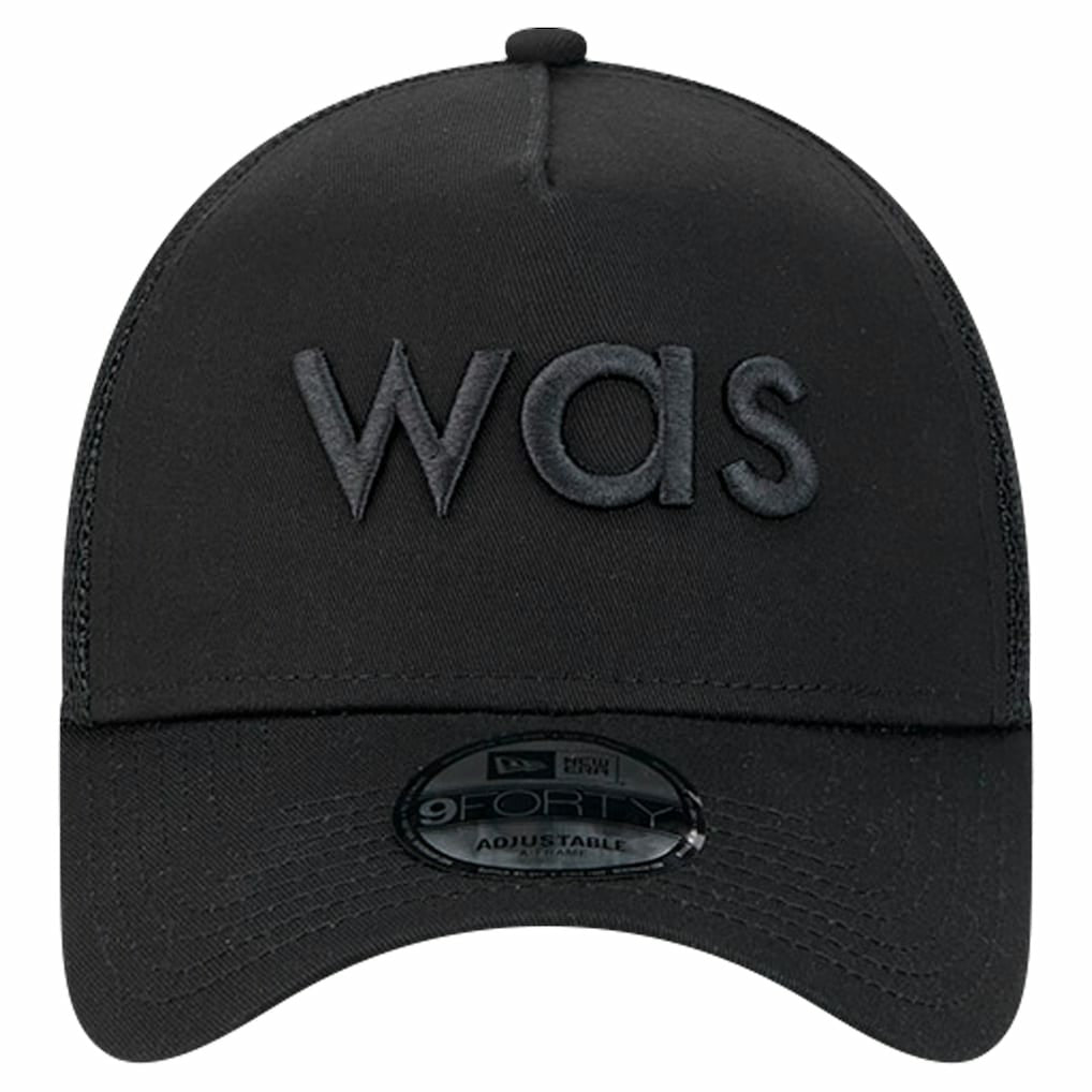 Washington Commanders New Era Domain 9FORTY A-Frame Trucker Adjustable Hat Black