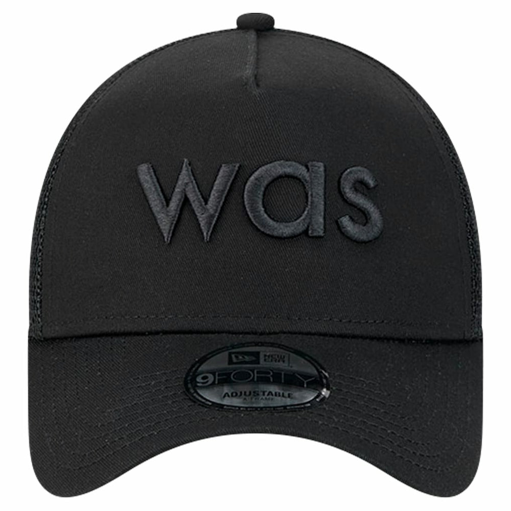 Washington Commanders New Era Domain 9FORTY A-Frame Trucker Adjustable Hat Black