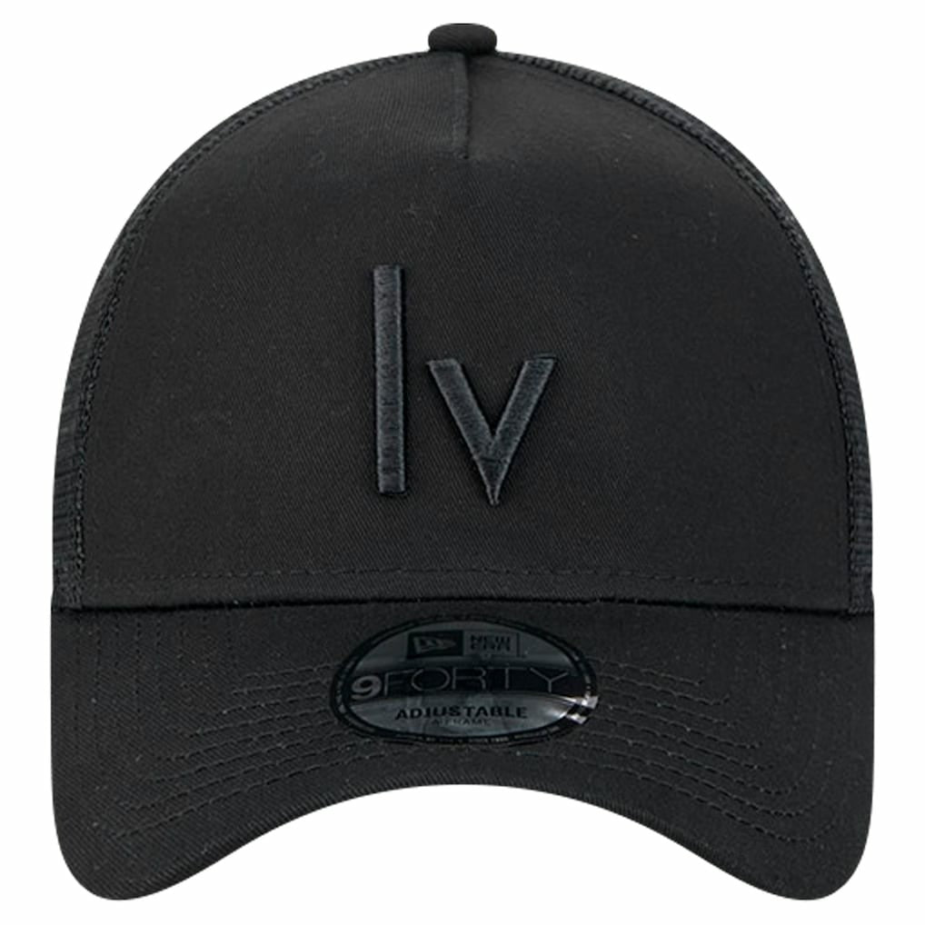 Las Vegas Raiders New Era Domain 9FORTY A-Frame Trucker Adjustable Hat Black