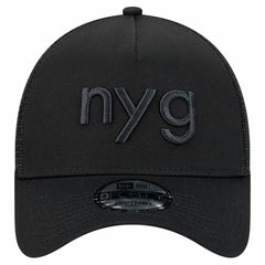 New York Giants New Era Domain 9FORTY A-Frame Trucker Adjustable Hat Black