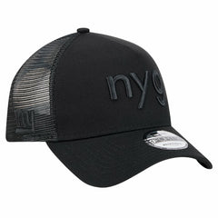 New York Giants New Era Domain 9FORTY A-Frame Trucker Adjustable Hat Black