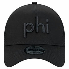 Philadelphia Eagles New Era Domain 9FORTY A-Frame Trucker Adjustable Hat Black