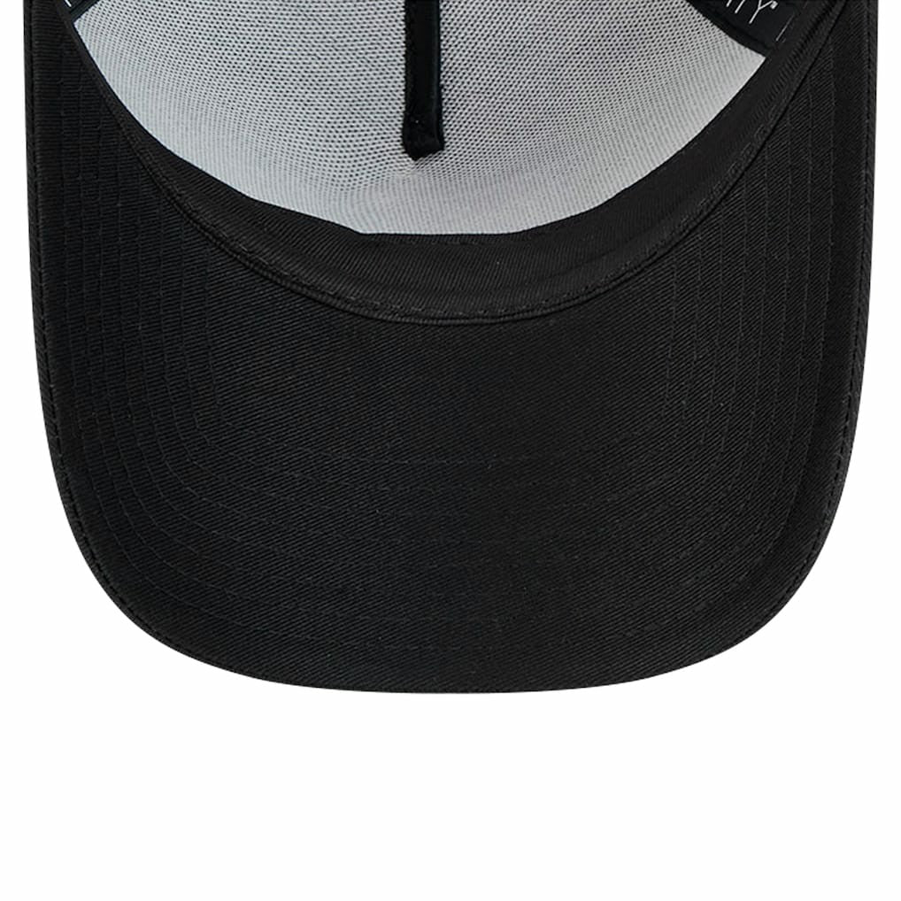 Pittsburgh Steelers New Era Domain 9FORTY A-Frame Trucker Adjustable Hat Black