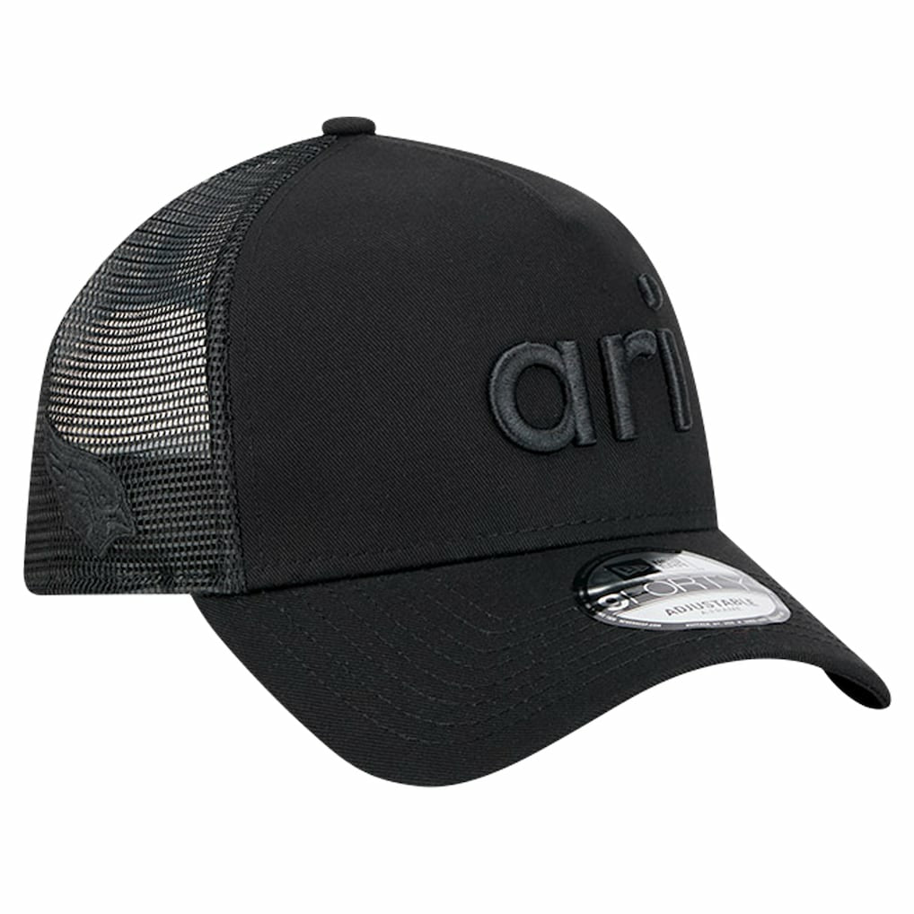 Arizona Cardinals New Era Domain 9FORTY A-Frame Trucker Adjustable Hat Black