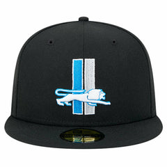 Detroit Lions New Era Omaha Throwback 59FIFTY Fitted Hat Black