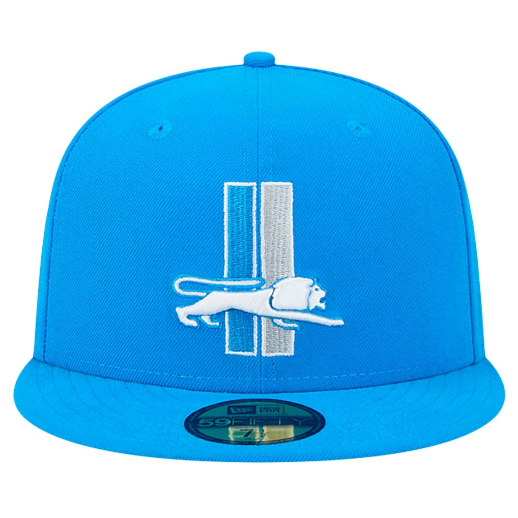 Detroit Lions New Era Omaha Throwback 59FIFTY Fitted Hat Blue