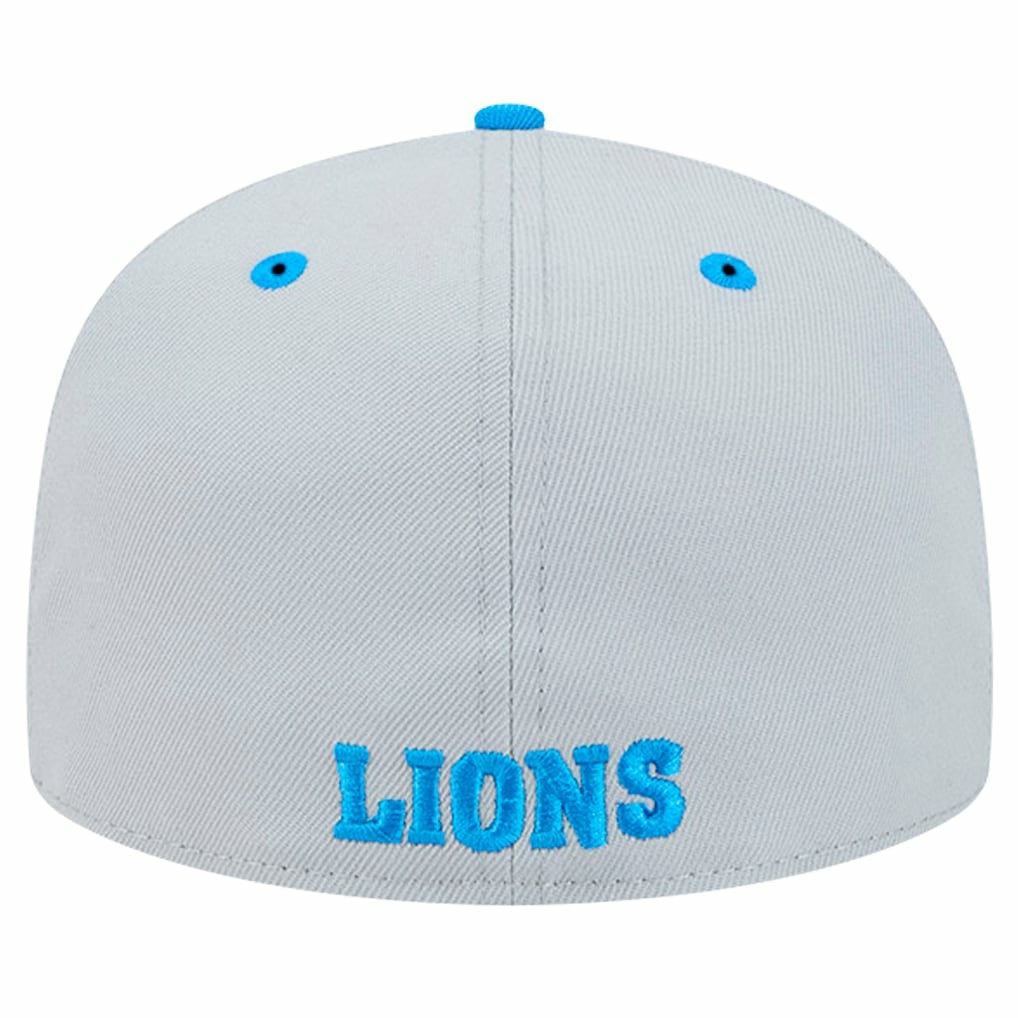 Detroit Lions New Era Flipside Two-Tone 59FIFTY Fitted Hat Gray/Blue