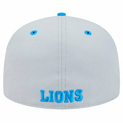 Detroit Lions New Era Flipside Two-Tone 59FIFTY Fitted Hat Gray/Blue