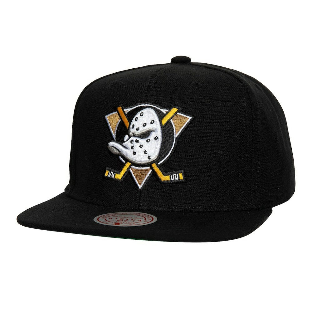 Anaheim Ducks Mitchell & Ness Core Top Spot Snapback Hat - Black - NHL 201700825