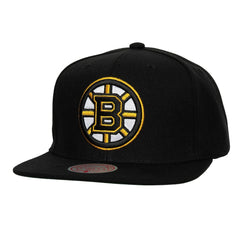 Boston Bruins Mitchell & Ness Core Top Spot Snapback Hat - Black - NHL 201700826