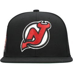 New Jersey Devils Mitchell & Ness Core Top Spot Snapback Hat - Black - NHL 201700828