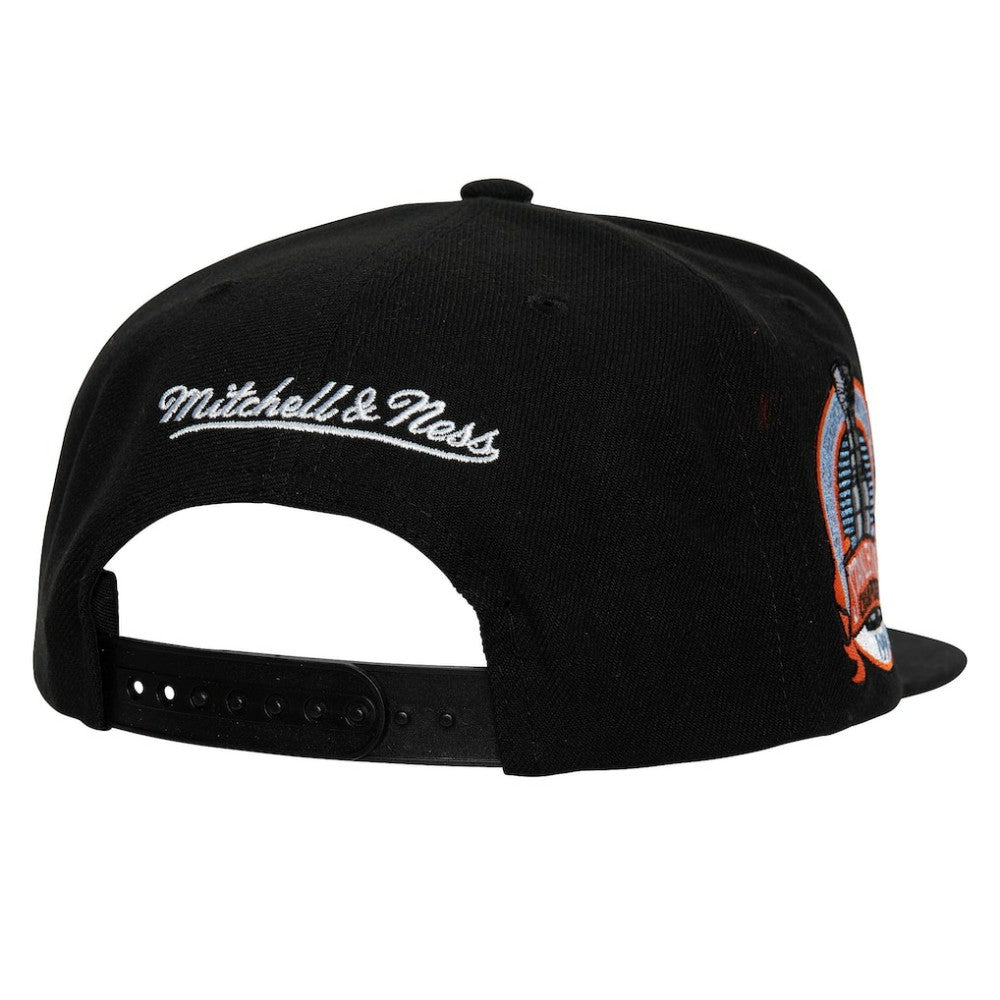 New York Rangers Mitchell & Ness Core Top Spot Snapback Hat - Black - NHL 201700831