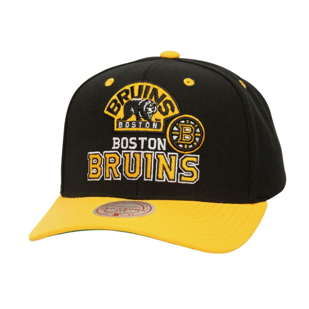 Boston Bruins Mitchell & Ness All In 2.0 Pro Crown Adjustable Hat - Black - NHL 201700853