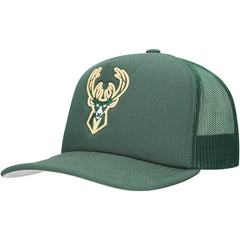 Milwaukee Bucks Core Evergreen OTC Trucker Adjustable Hat Hunter Green | Mitchell & Ness online