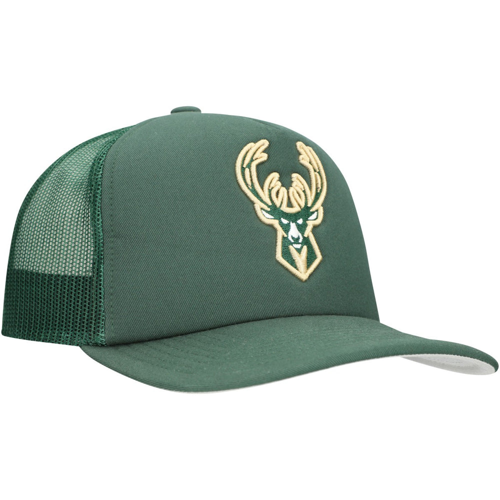 Milwaukee Bucks Core Evergreen OTC Trucker Adjustable Hat Hunter Green | Mitchell & Ness online