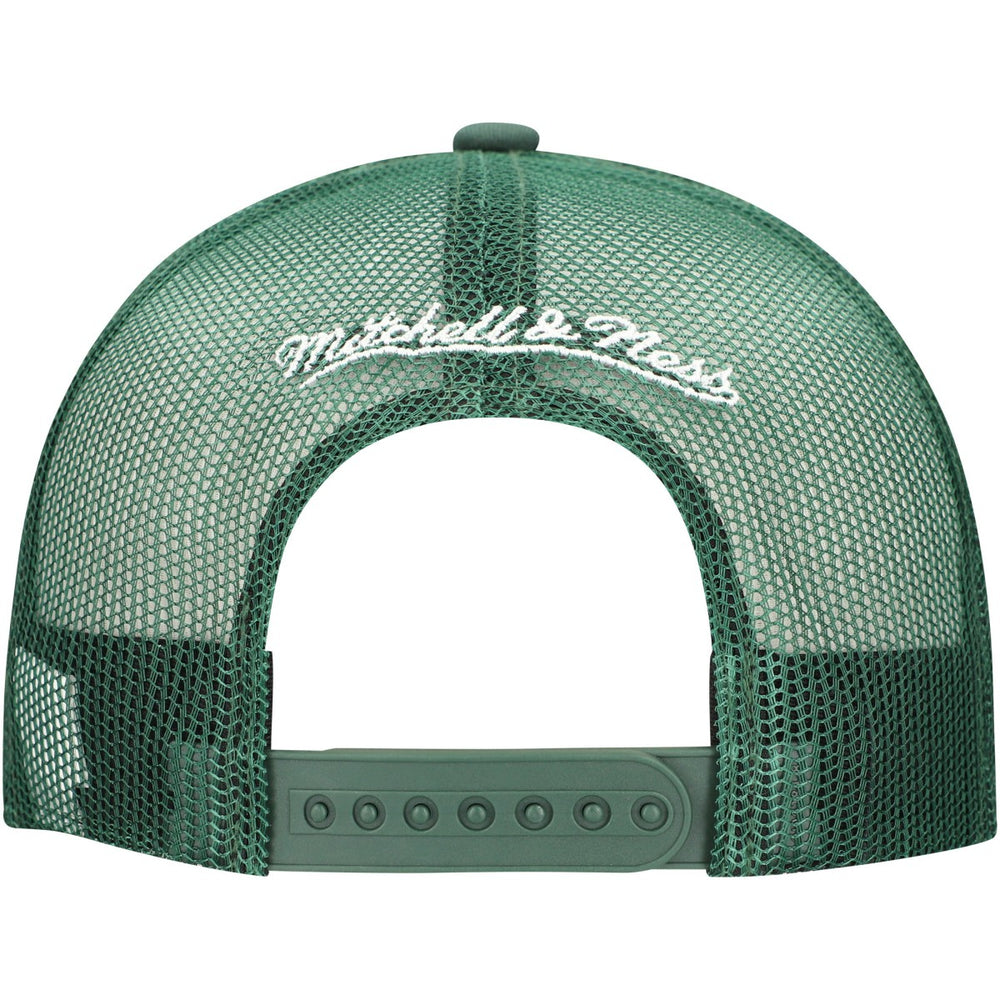 Milwaukee Bucks Core Evergreen OTC Trucker Adjustable Hat Hunter Green | Mitchell & Ness online