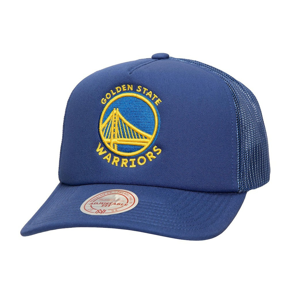 Golden State Warriors Core Evergreen OTC Trucker Adjustable Hat for sale Royal | Mitchell & Ness