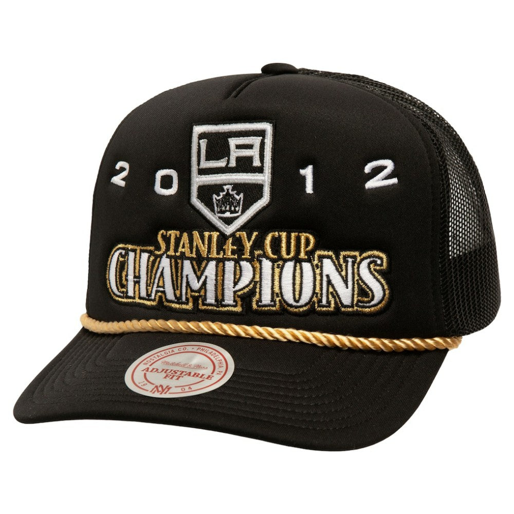 Los Angeles Kings Mitchell & Ness SOUL Collection Golden Stanley Cup Champions Trucker Adjustable Hat - Black - NHL 201700893
