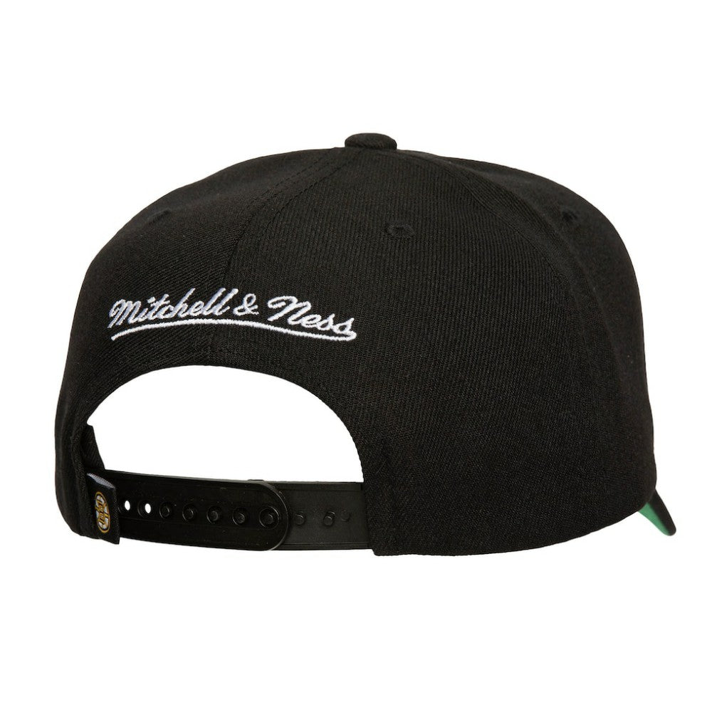Boston Bruins Mitchell & Ness Soul Strike Neon Logo Pro Crown Adjustable Hat - Black - NHL 201700901