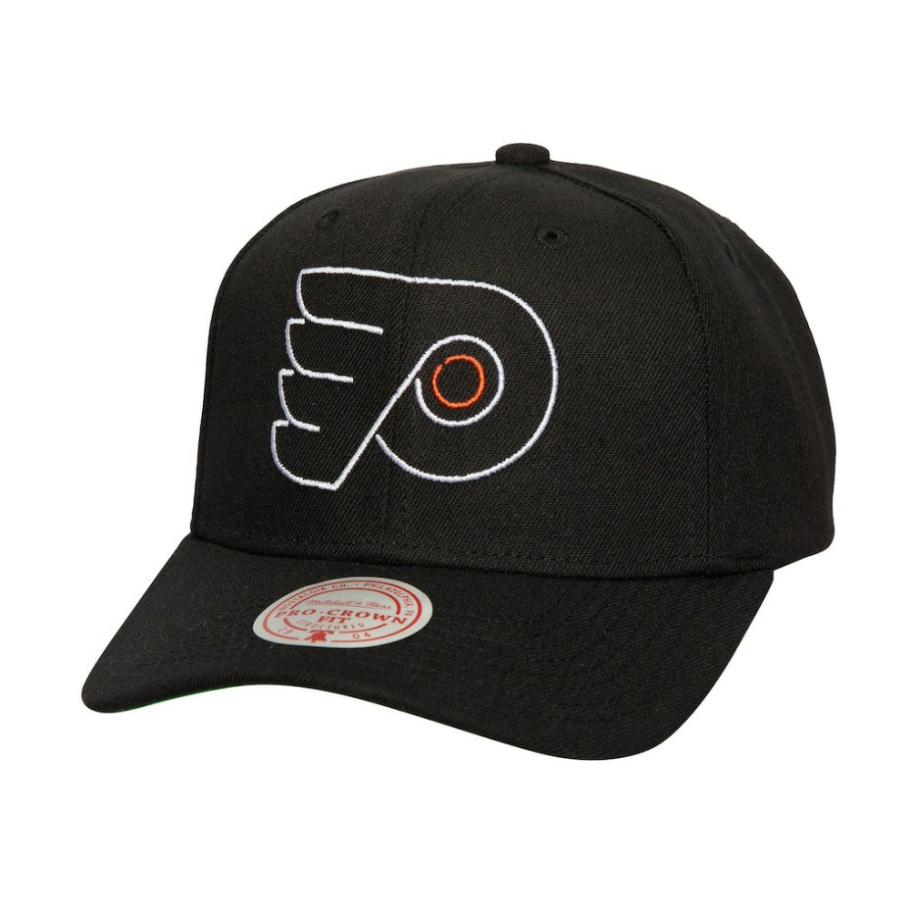 Philadelphia Flyers Mitchell & Ness Soul Strike Neon Logo Pro Crown Adjustable Hat - Black - NHL 201700908
