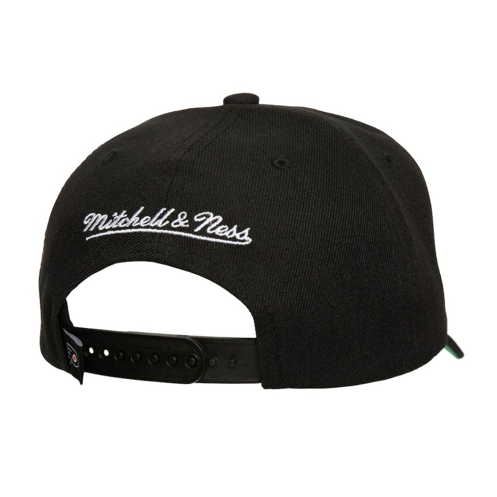 Philadelphia Flyers Mitchell & Ness Soul Strike Neon Logo Pro Crown Adjustable Hat - Black - NHL 201700908