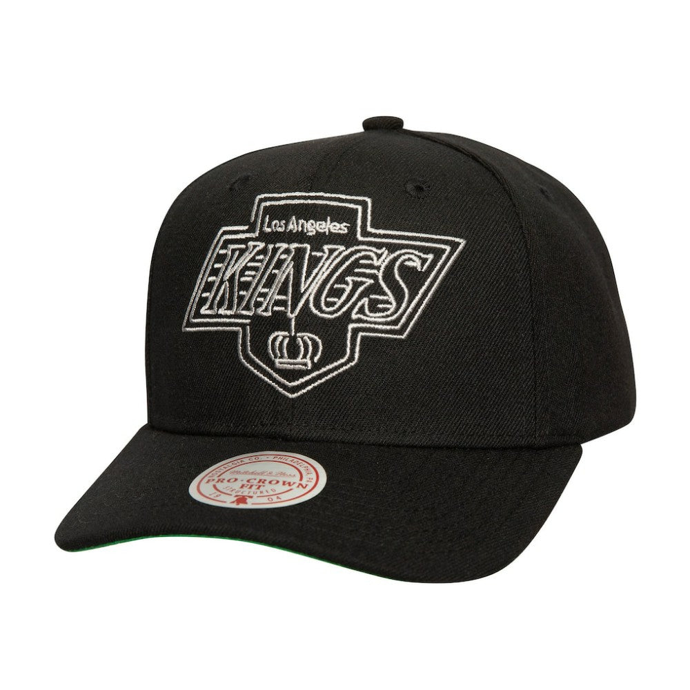 Los Angeles Kings Mitchell & Ness Soul Strike Neon Logo Pro Crown Adjustable Hat - Black - NHL 201700909