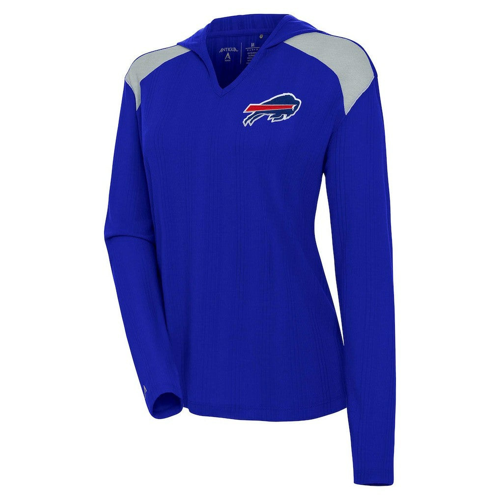 Buffalo Bills Antigua Women's Opulent Long Sleeve Hoodie T-Shirt Royal