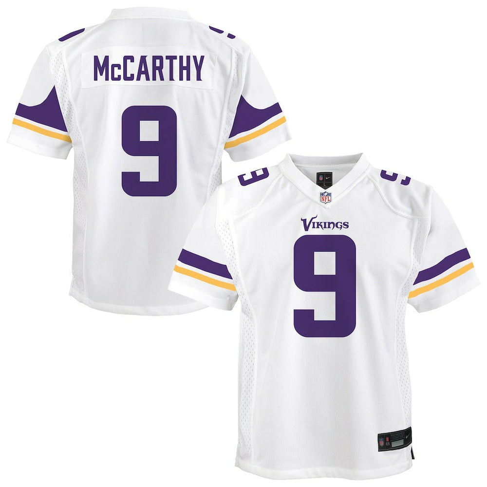 Nike J.J. McCarthy Minnesota Vikings Youth Game Jersey White