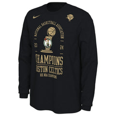 Boston Celtics 18-Time NBA Finals Champions Locker Room Long Sleeve T-Shirt Black | Nike Lifestyle