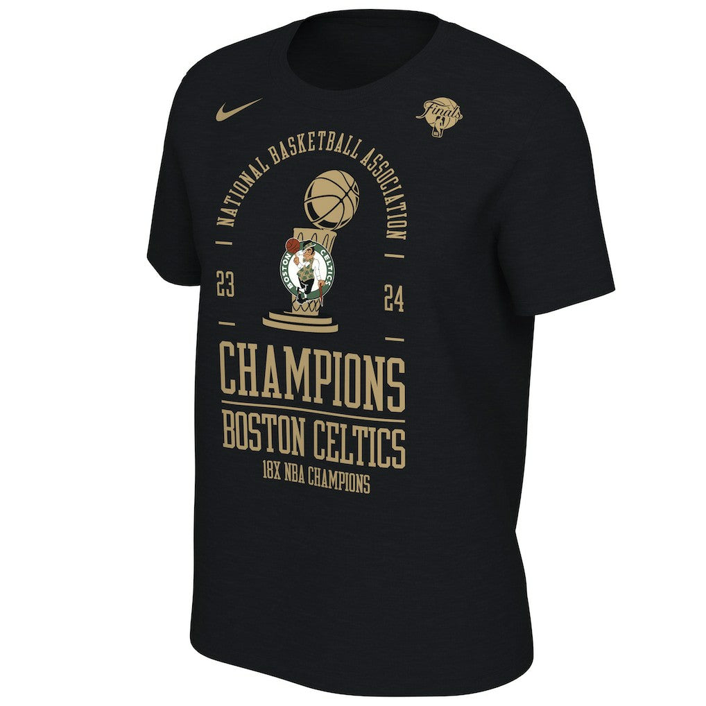 Boston Celtics Women's 18-Time NBA Finals Champions Locker Room T-Shirt Black | Nike Near Me