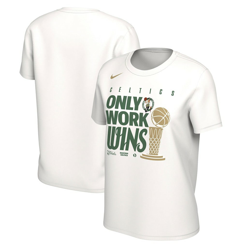 Boston Celtics Women's 2024 NBA Finals Champions Celebration Parade T-Shirt White | Nike outlet