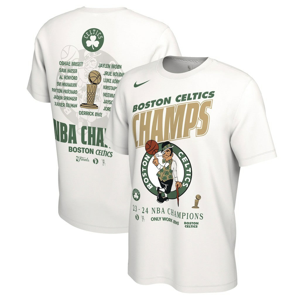 Boston Celtics 2024 NBA Finals Champions Celebration Roster T-Shirt White | Nike online