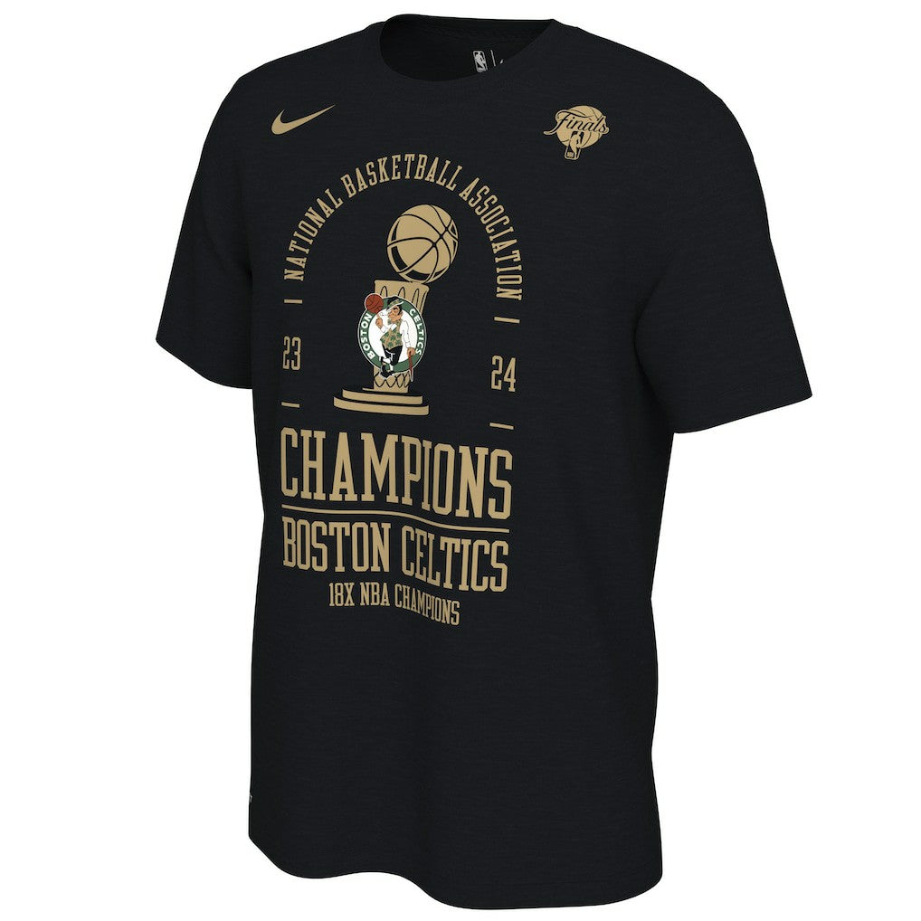 Boston Celtics 18-Time NBA Finals Champions Big & Tall Locker Room T-Shirt Black | Nike US