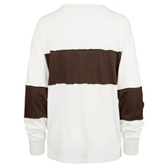 47 brand Cleveland Browns '47 Women's Clubhouse Pride Taylor Long Sleeve T-Shirt Cream