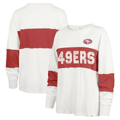 47 brand San Francisco 49ers '47 Women's Clubhouse Pride Taylor Long Sleeve T-Shirt Cream