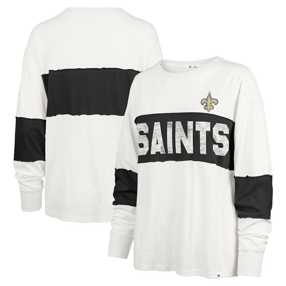 47 brand New Orleans Saints '47 Women's Clubhouse Pride Taylor Long Sleeve T-Shirt Cream