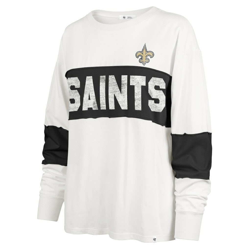 47 brand New Orleans Saints '47 Women's Clubhouse Pride Taylor Long Sleeve T-Shirt Cream