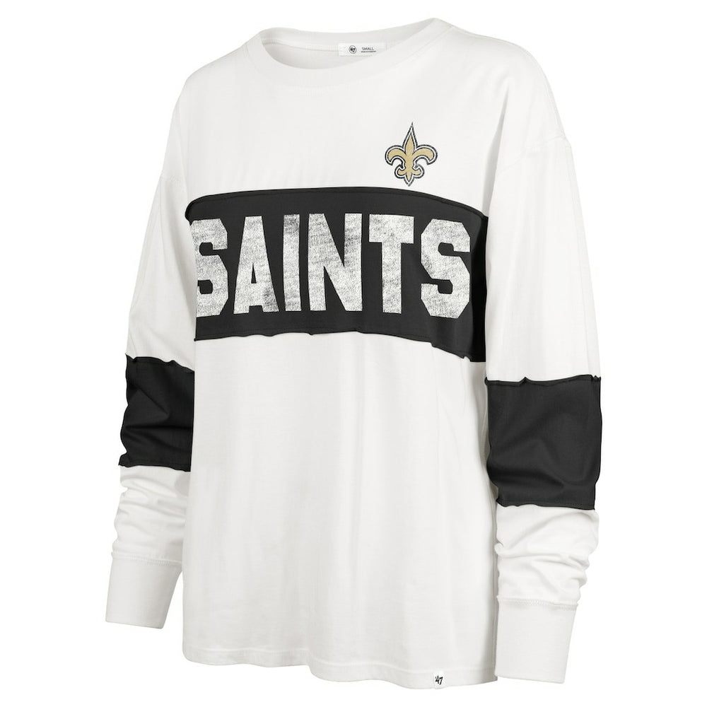47 brand New Orleans Saints '47 Women's Clubhouse Pride Taylor Long Sleeve T-Shirt Cream
